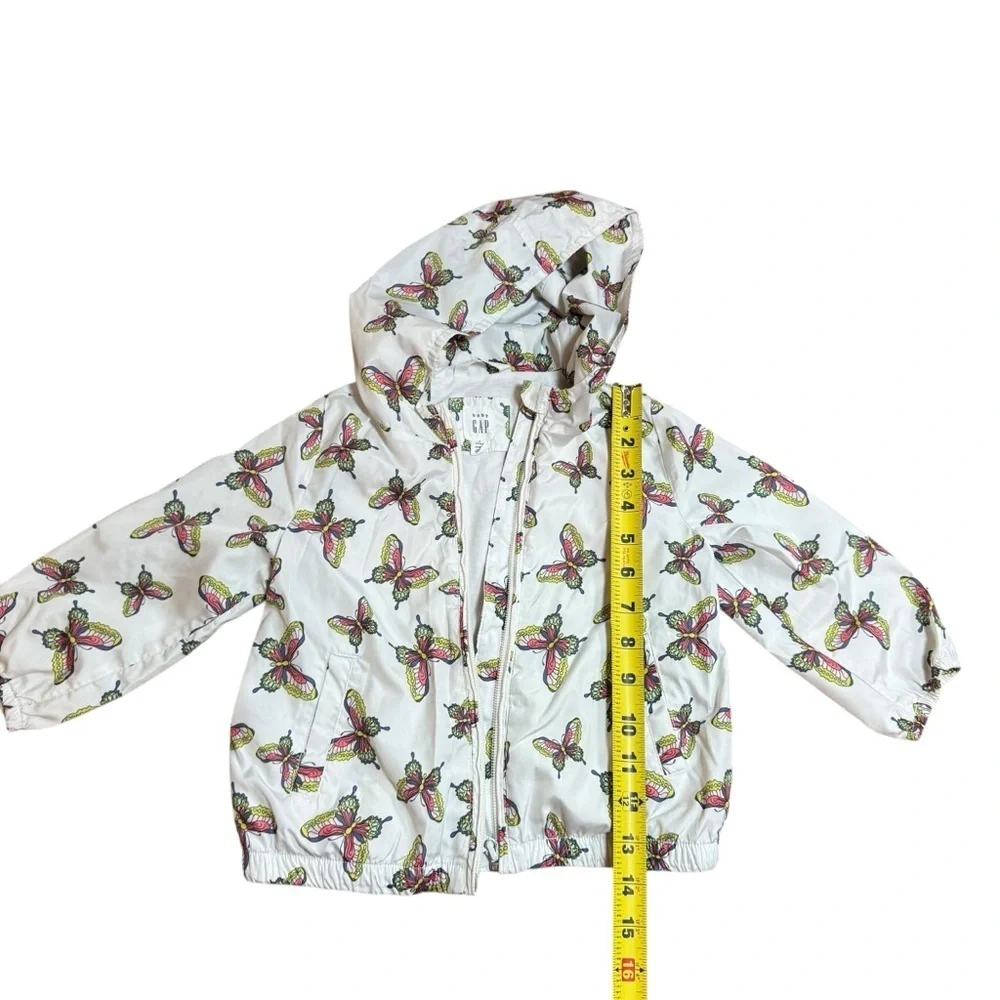 GAP| Kids/Toddler Butterfly Hooded Raincoat/Windbreaker Jacket- Size 2 years